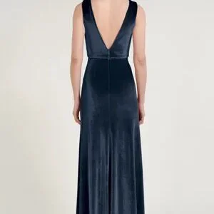 Jenny Yoo Dresses Jenny Yoo Logan Deepv Velvet Column Gown